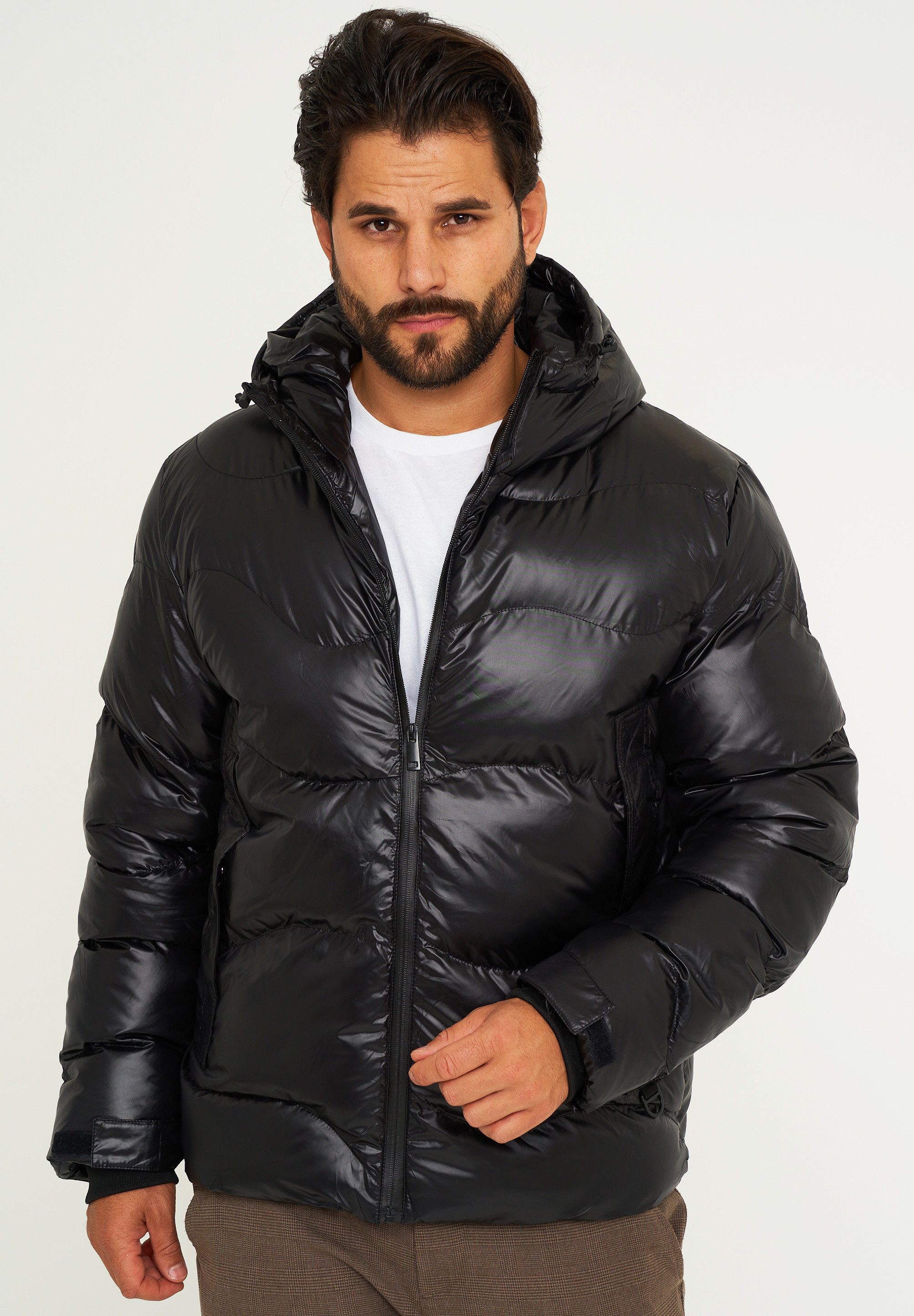 SOULSTAR Winterjacke S2VADUZ Herren Pufferjacke mit Kapuze warme Steppjacke