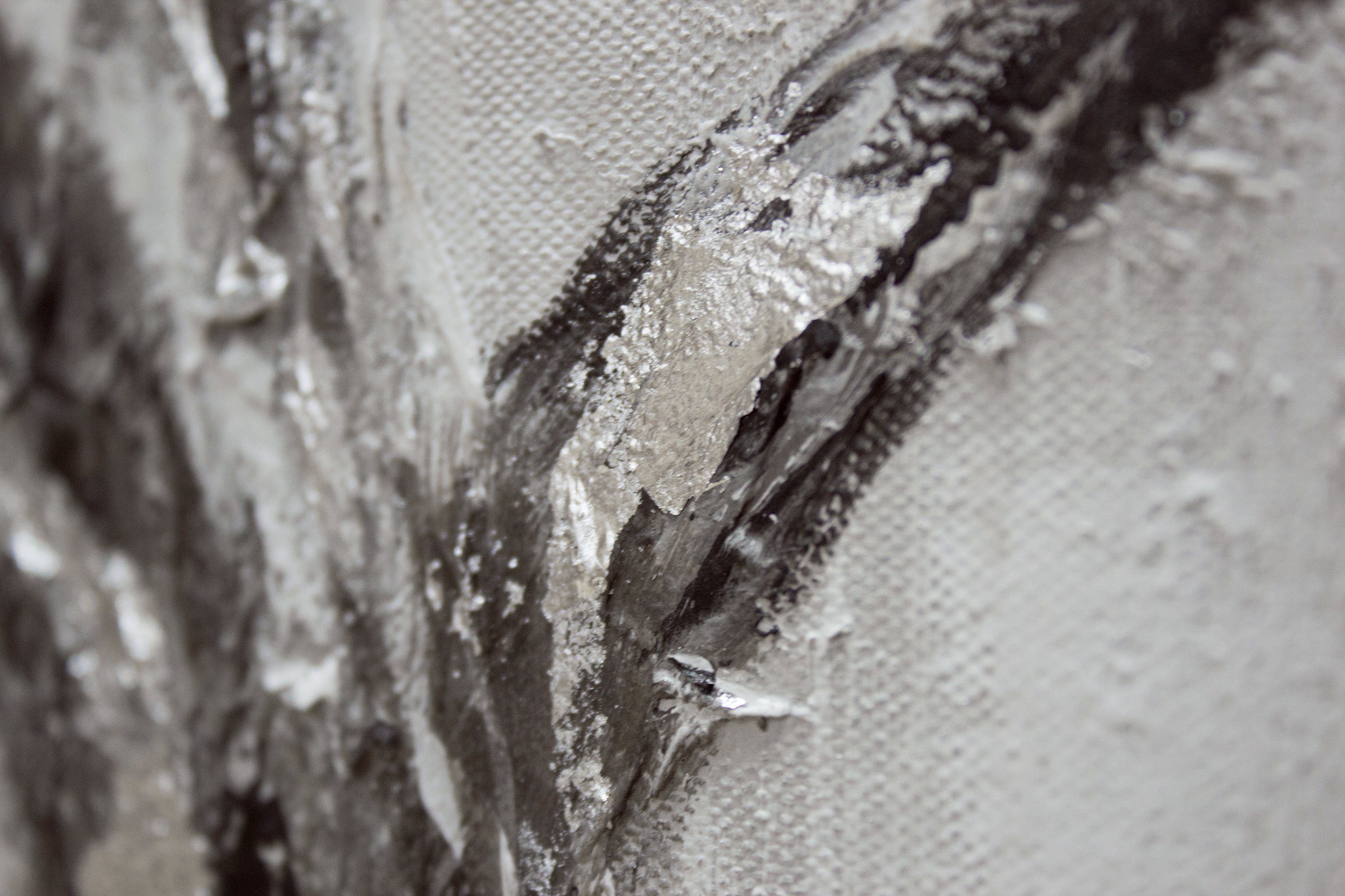 YS-Art Gemälde Lebensbaum, Landschaft, Leinwand Bild Handgemalt Grau Lebens günstig online kaufen