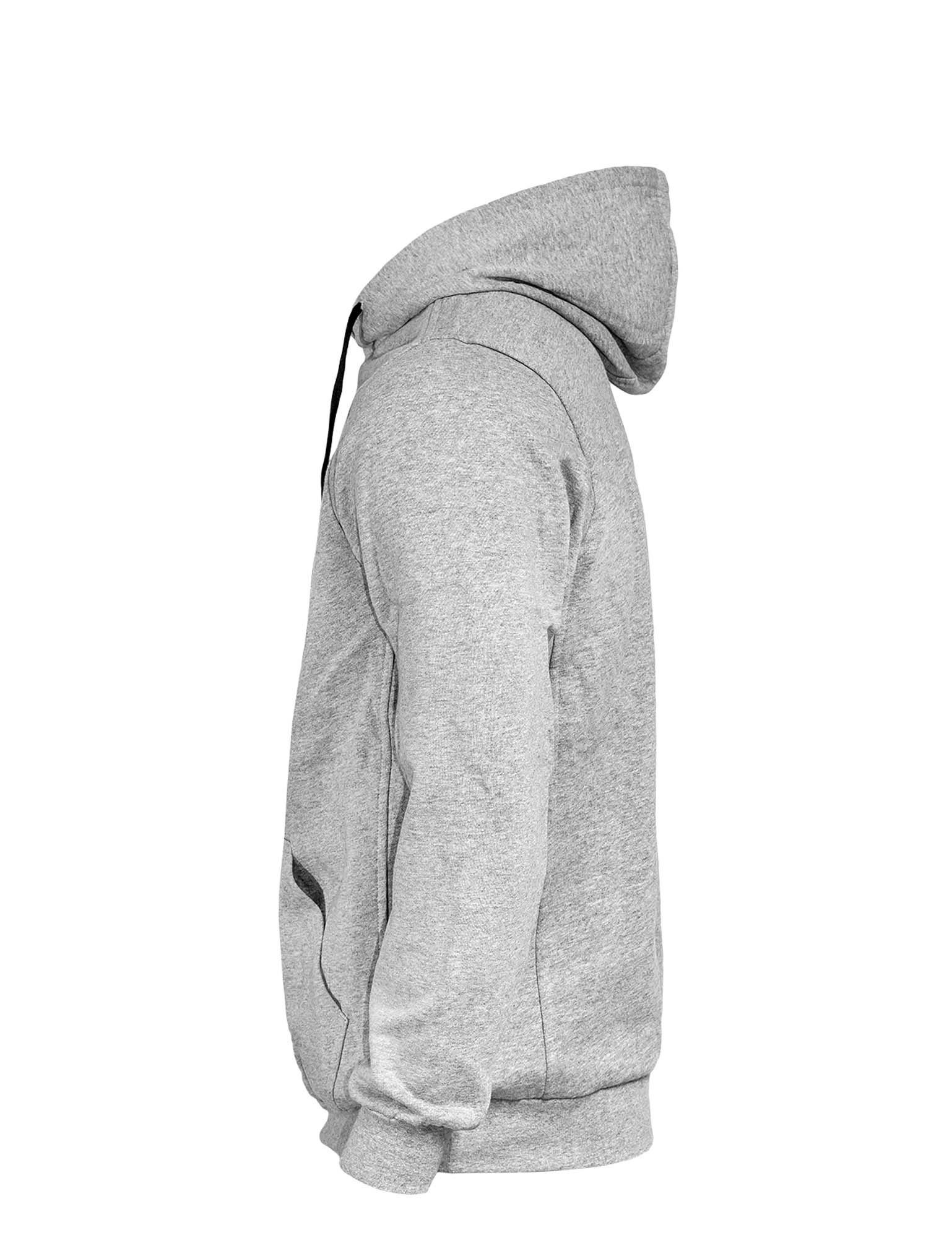 Kapuzensweatshirt PEAK grau classic (1-tlg) mit Känguru-Tasche praktischer