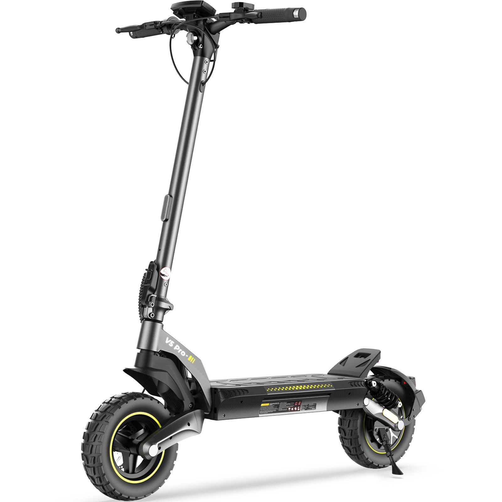 iscooter E-Scooter Offroad-Elektroroller mit ABE-Zertifizierung, 48 V, 12,5 Ah,APP, 10-Zoll-Offroad-Schlauchlosreifen, Reichweite 60–75 km