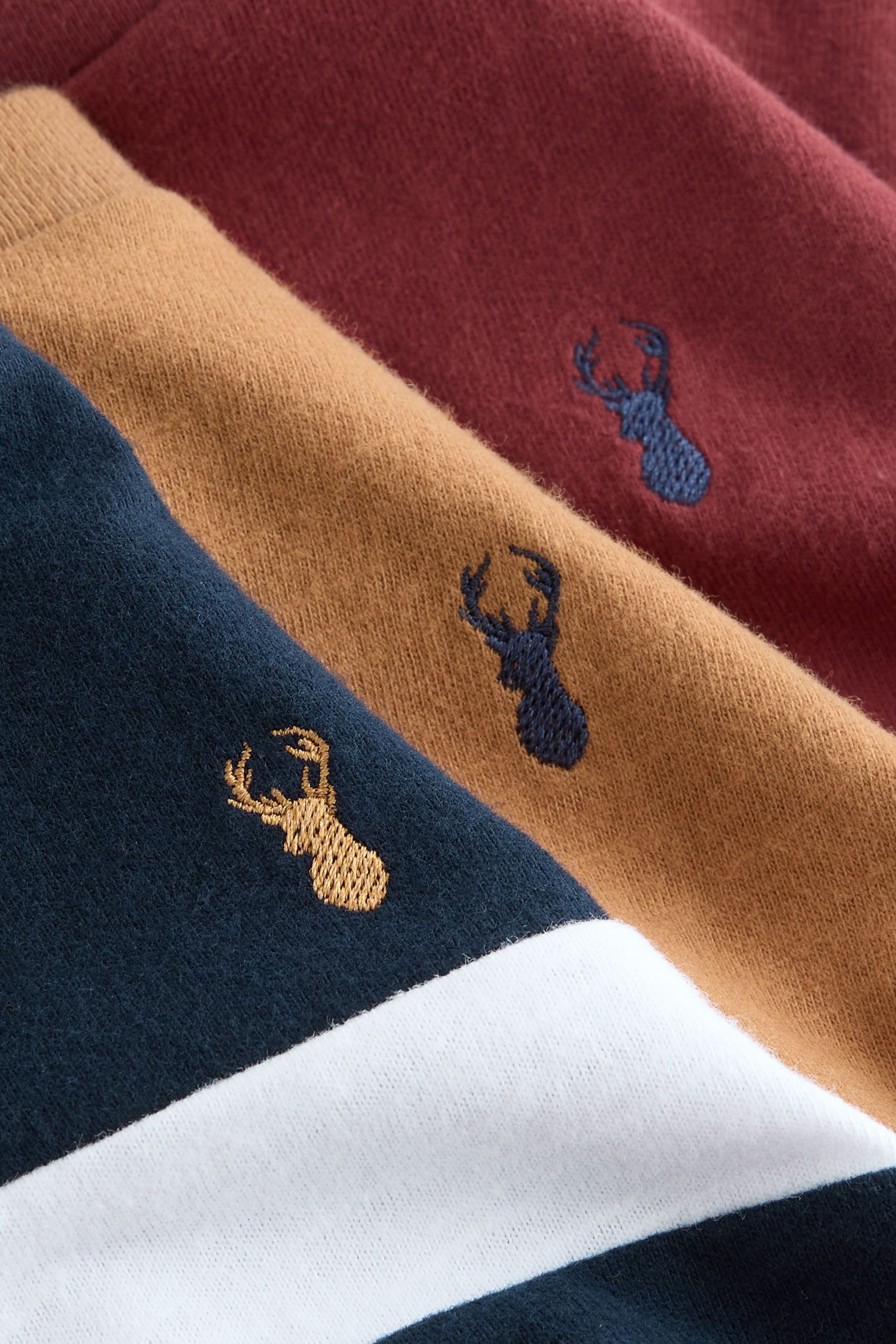 Next Langarmshirt 3er-Pack Langarmshirts im Farbblockdesign (3-tlg)