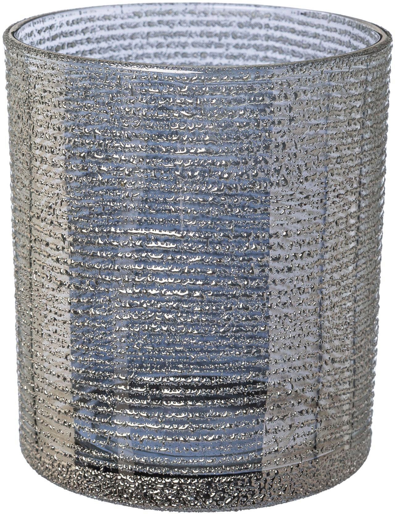 Ayva Gercke 3 by edler LeGer mit St), Teelichthalter Home Glas, aus (Set, Kerzenhalter Oberflächenstruktur Lena