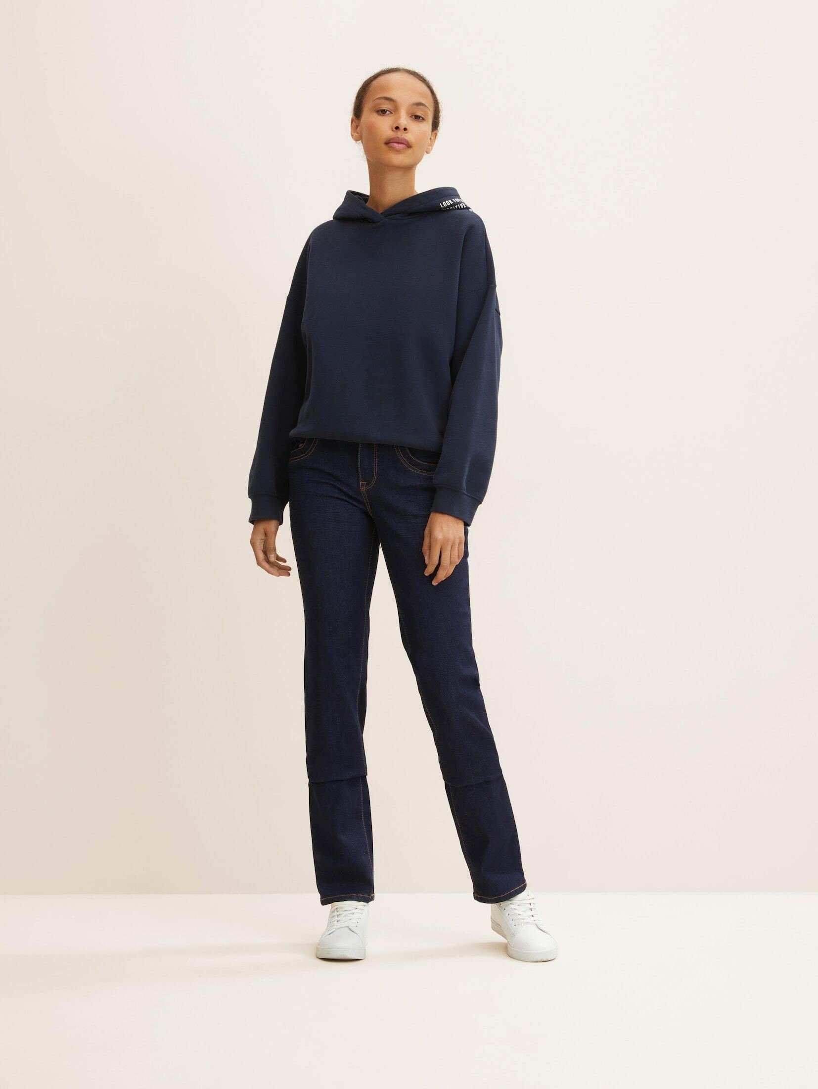 TOM TAILOR Skinny-fit-Jeans Alexa Straight Jeans mit Bio-Baumwolle Rinsed Blue Denim