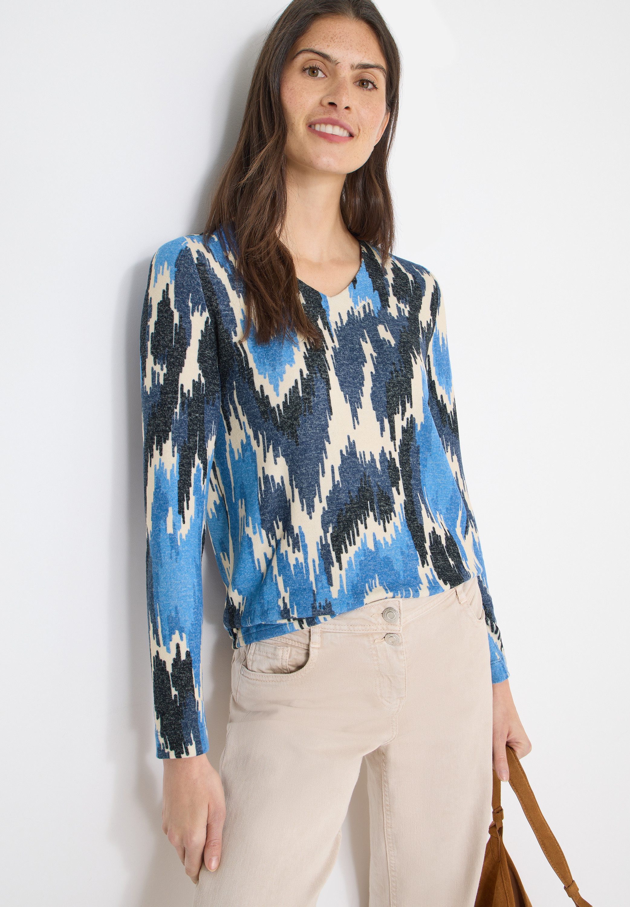 CECIL Langarmshirt mit All-Over Print