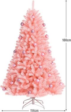 KOMFOTTEU Künstlicher Weihnachtsbaum rosa, 180cm