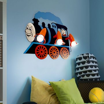 etc-shop Dekolicht, Leuchtmittel inklusive, Warmweiß, Kinder Zimmer Decken Wand Beleuchtung Lokomotive im Set inklusive LED-