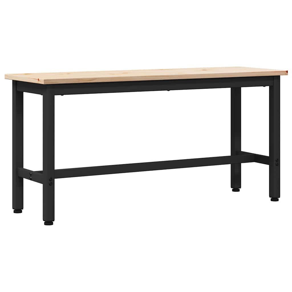 vidaXL Essbank Esstischbank Natur 100 x 32,5 x 49 cm Massives Kiefernholz (1-St)