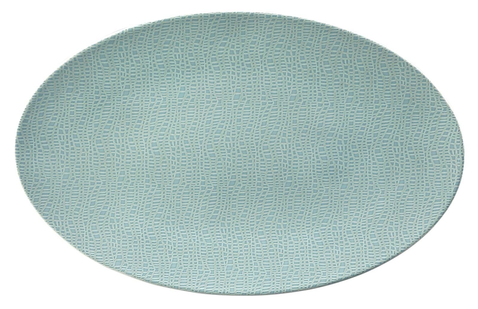 L Porzellan, oval Weiden Servierplatte (Packung) chic Servierplatte 40x26cm, Weiden green Seltmann Fashion Seltmann
