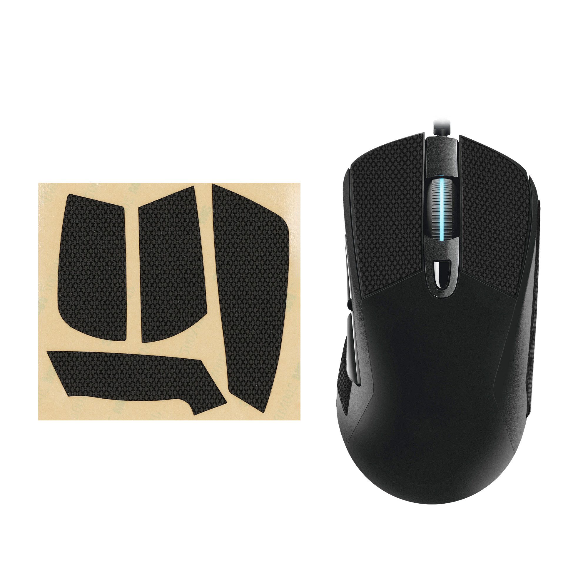 kwmobile Mausfüße Gaming Maus Grip Tape für Logitech G403 (1-St), Maus Rutschfestes Griffband für PC Maus Schwarz