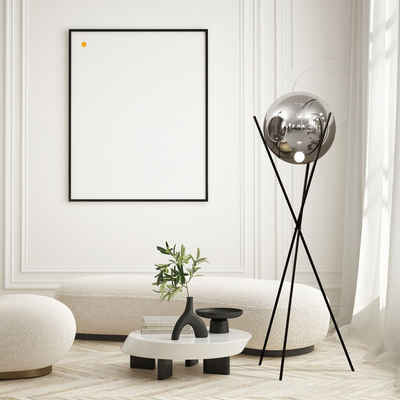 s.LUCE Stehlampe »Glas-Stehlampe Sphere 40cm-Schwarz/Amber«