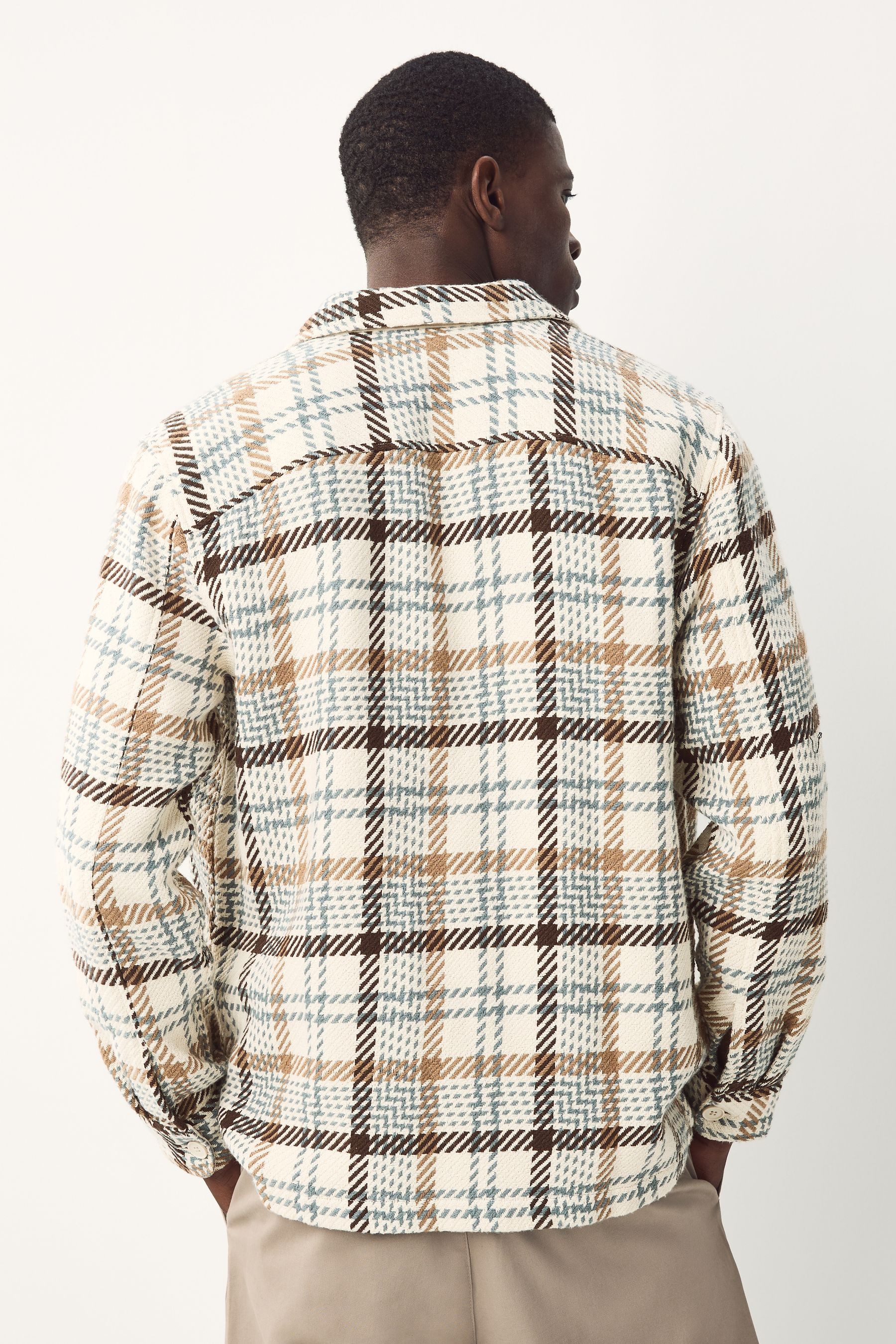 Next Hemdjacke Hemdjacke aus Twill mit Karomuster (1-St)