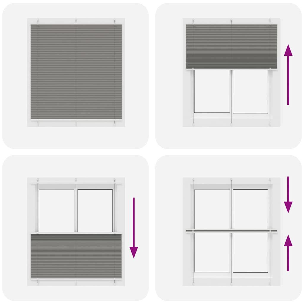 vidaXL Gardine 115 x 100 cm Plissee Anthrazit 115x100 cm Stoffbreite 114,4 cm Polyest