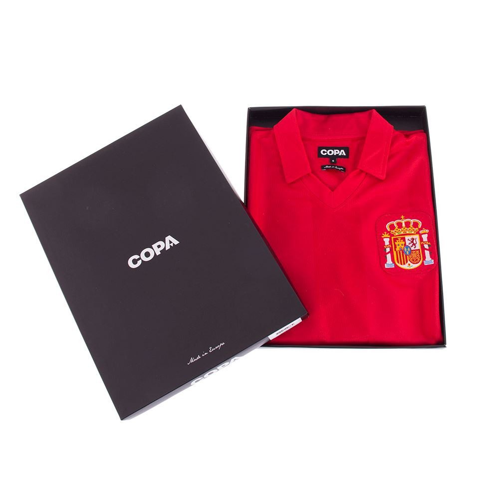 COPA Fußballtrikot Retro Spanien 1984 Bestick Vereinsemblem