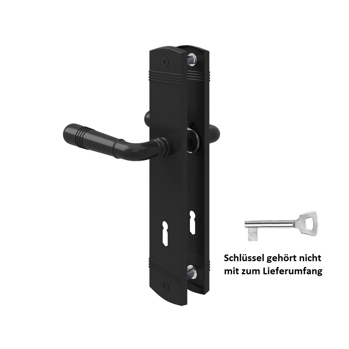 MS Beschläge Türgriff Langschild Türdrücker Schwarz günstig online kaufen