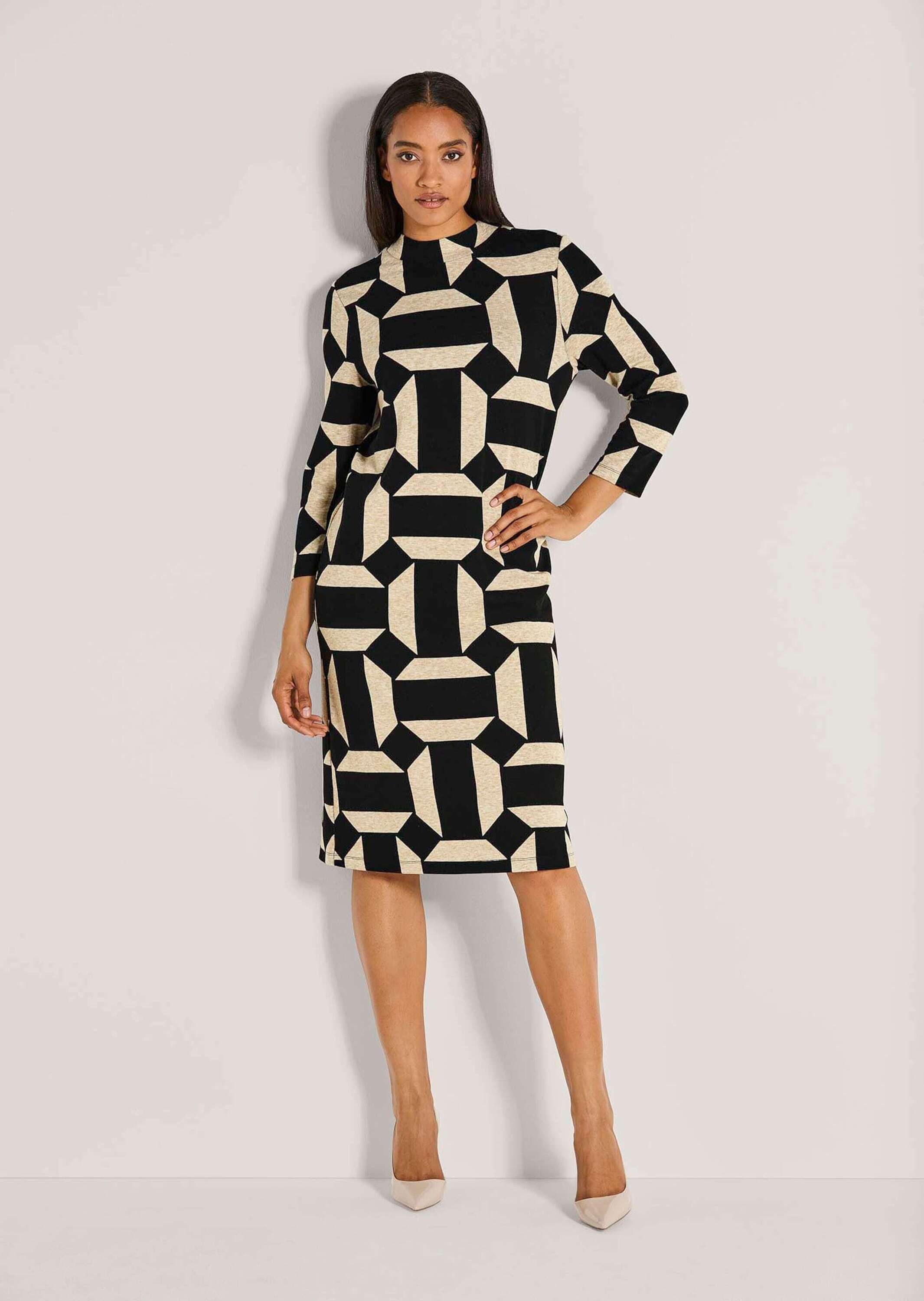 MADELEINE Jerseykleid Elegantes Kleid mit Grafik-Print Sanft tailliert mit günstig online kaufen