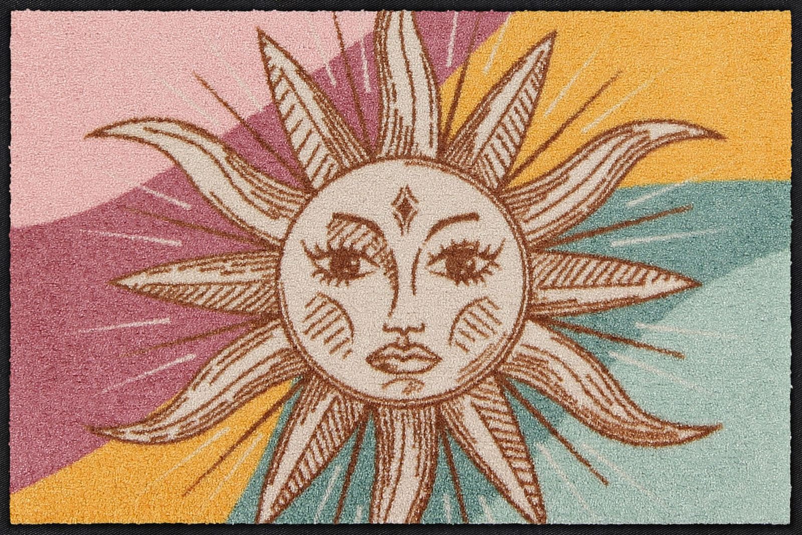 Salonloewe Fußmatte Salonloewe CELESTIAL SUN Fußmatte Wohnmatte 50 x 75 cm, Salonloewe CELESTIAL SUN Fußmatte 50 x 75 cm