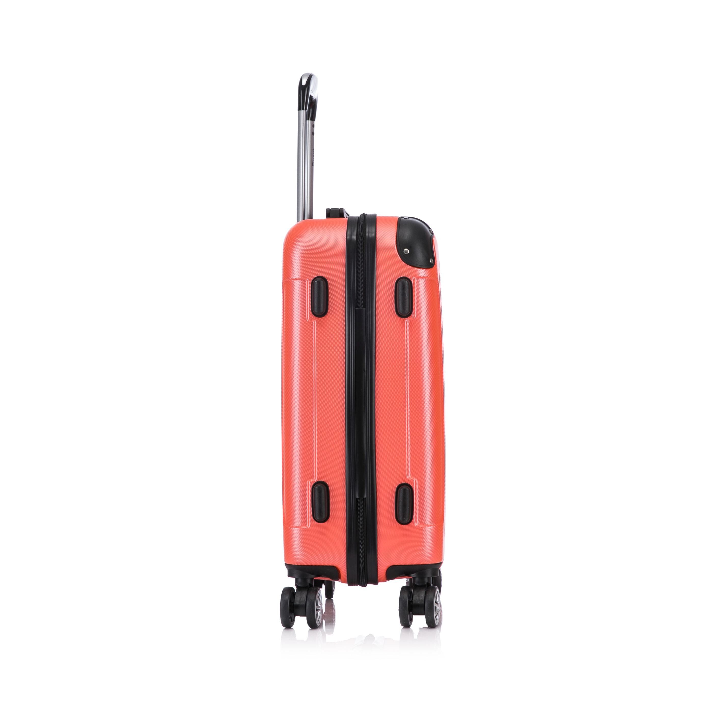 Flexot Hartschalen-Trolley F-2045 Kofferset, 360° Rollen, robuster Reisekoffer, Bordcase, 4 Rollen, Robuster und moderner Koffer mit vier 360° Rollen und Zahlenschloss