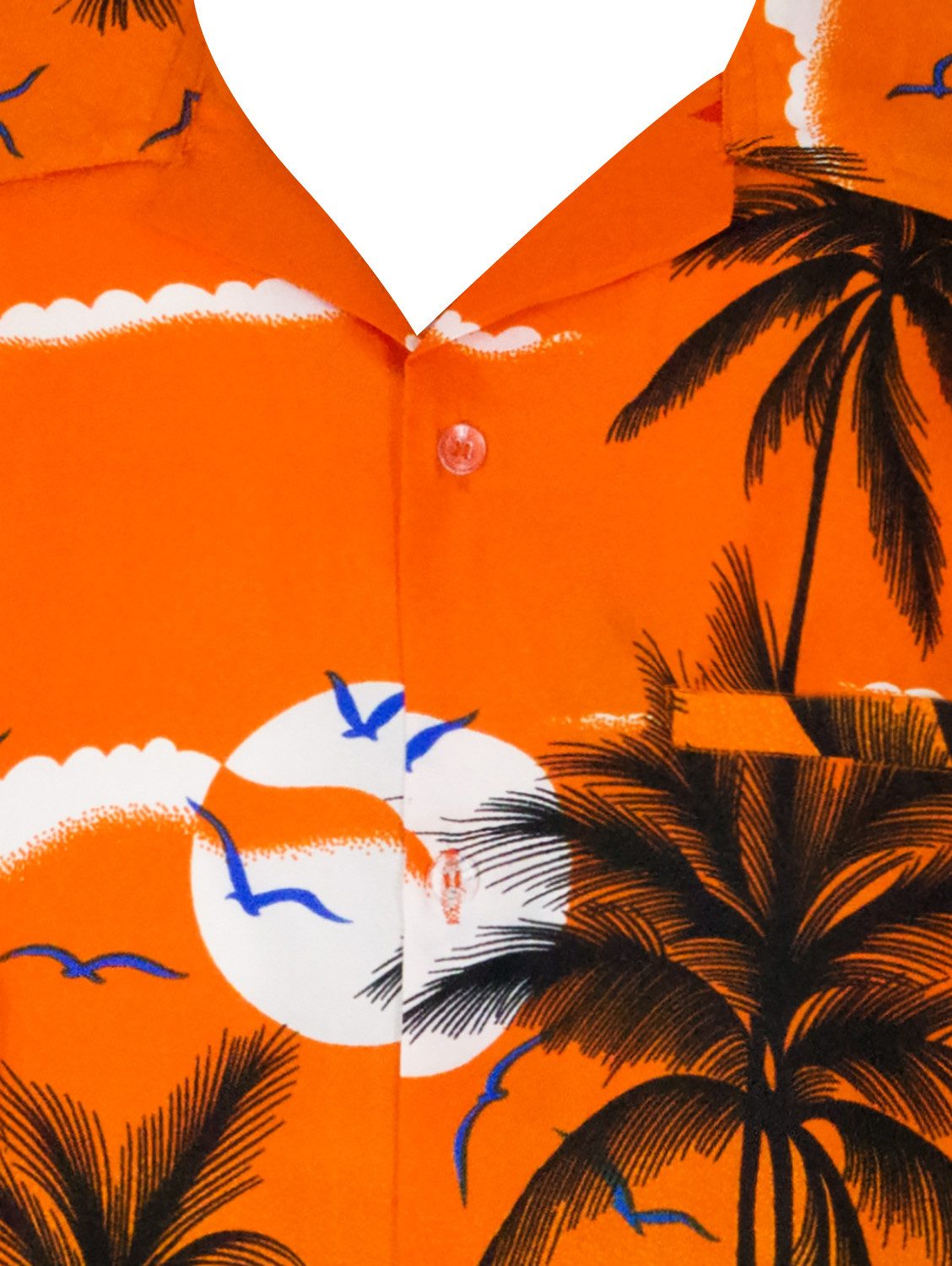 King Kameha Hawaiihemd Beach, Herren, Übergrößen 7XL-12XL, Kurzarm, Front-Tasche