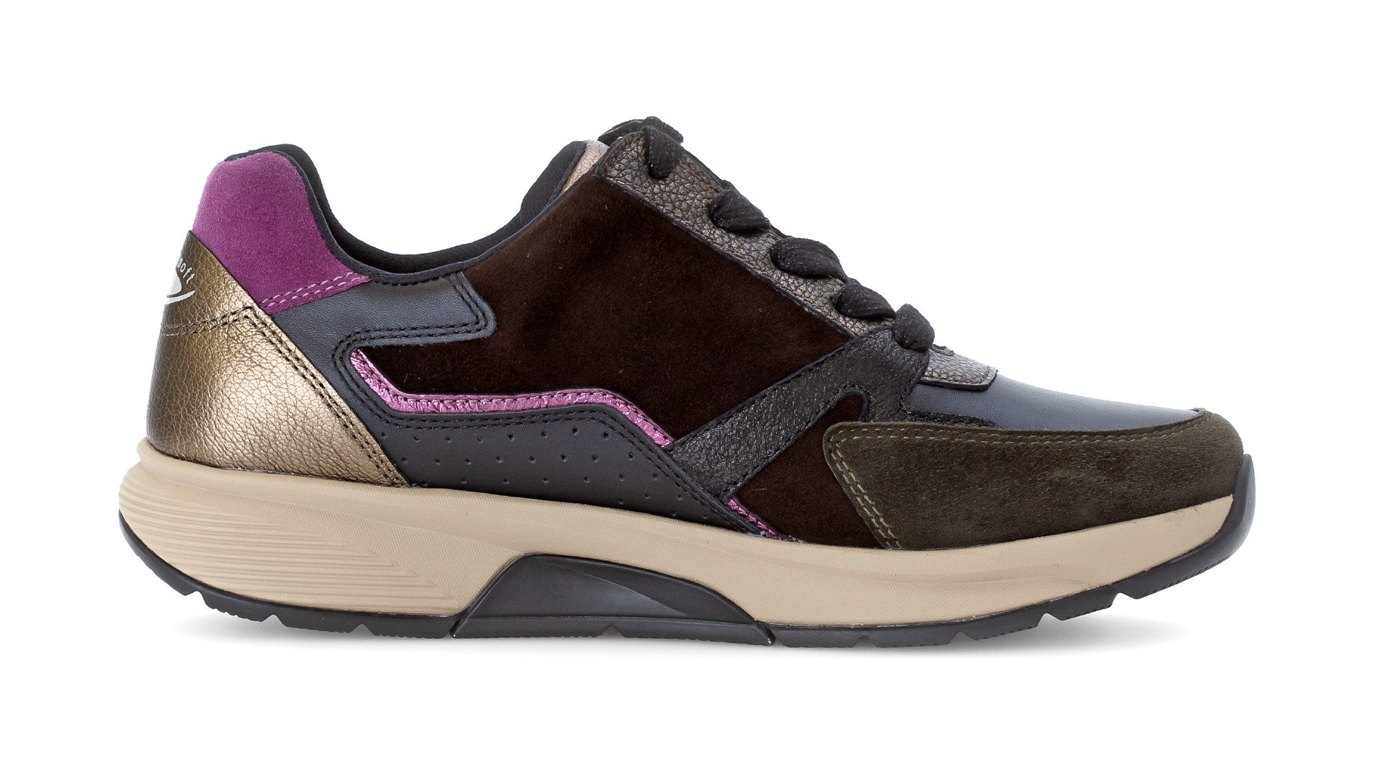 rollingsoft Keilsneaker, Schnürer, Halbschuh, Freizeitschuh mit zusätzlichem Reißverschluss