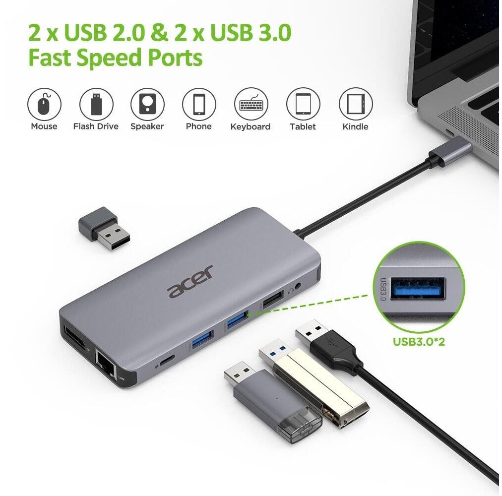 Acer 12-in-1 Mini Dock USB Type-C Notebook-Adapter