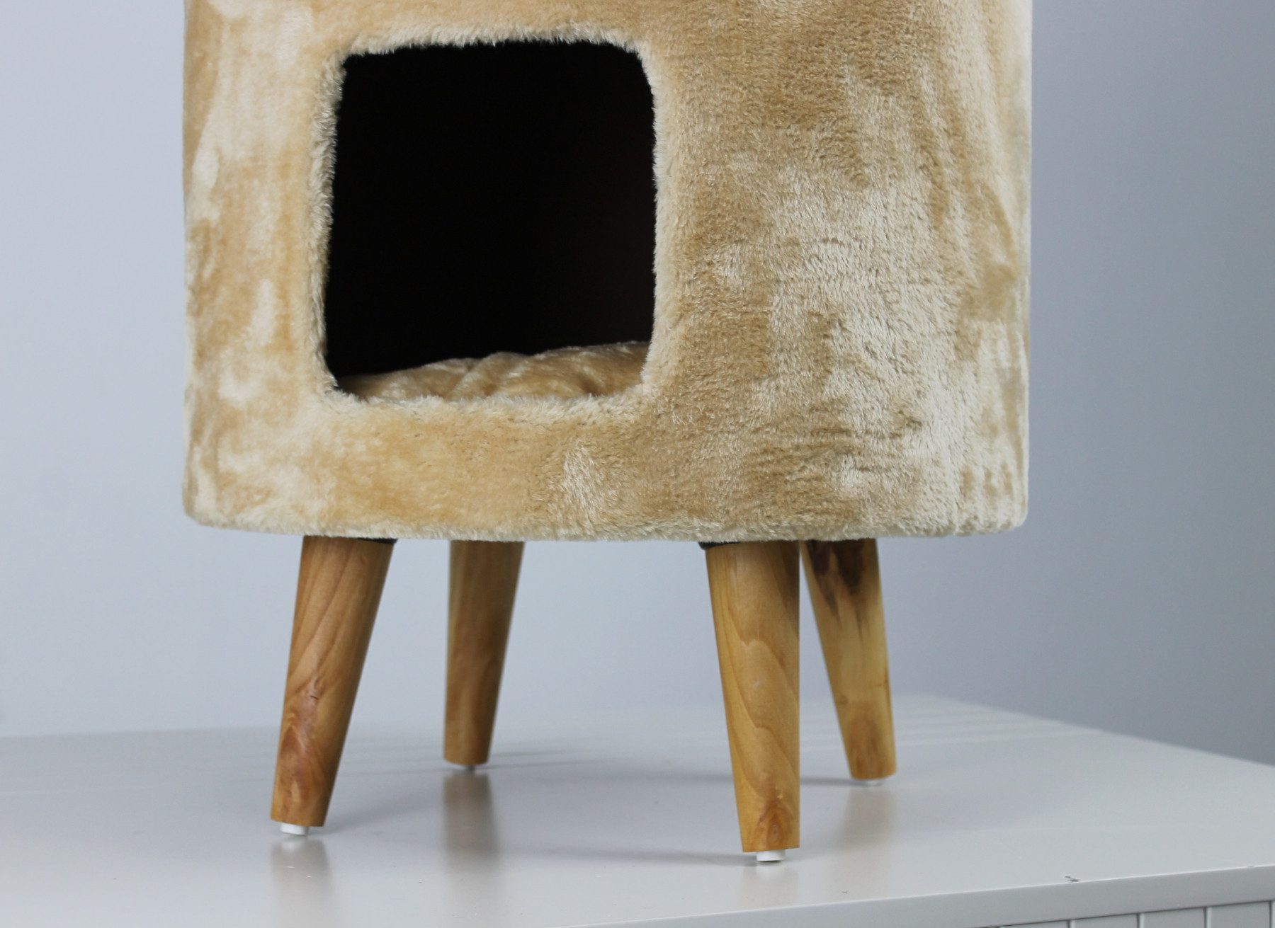 M-Diamant Katzenhaus Katzenhaus Katzenmöbel Katzenmöbel Tierbedarf Katzenhöhlen 45x45x60cm, stabiler Stand durch Holzfüße