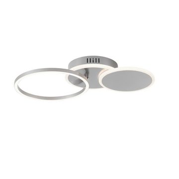 click-licht LED Deckenleuchte LED Deckenleuchte Sevent in Silber 3x 8,5W 3300lm, keine Angabe, Leuchtmittel enthalten: Ja, fest verbaut, LED, warmweiss, Deckenlampe, Deckenbeleuchtung, Deckenlicht