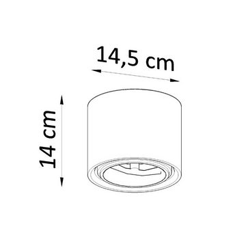 SOLLUX lighting Deckenleuchte KALU, ohne Leuchtmittel, leuchtet nieder