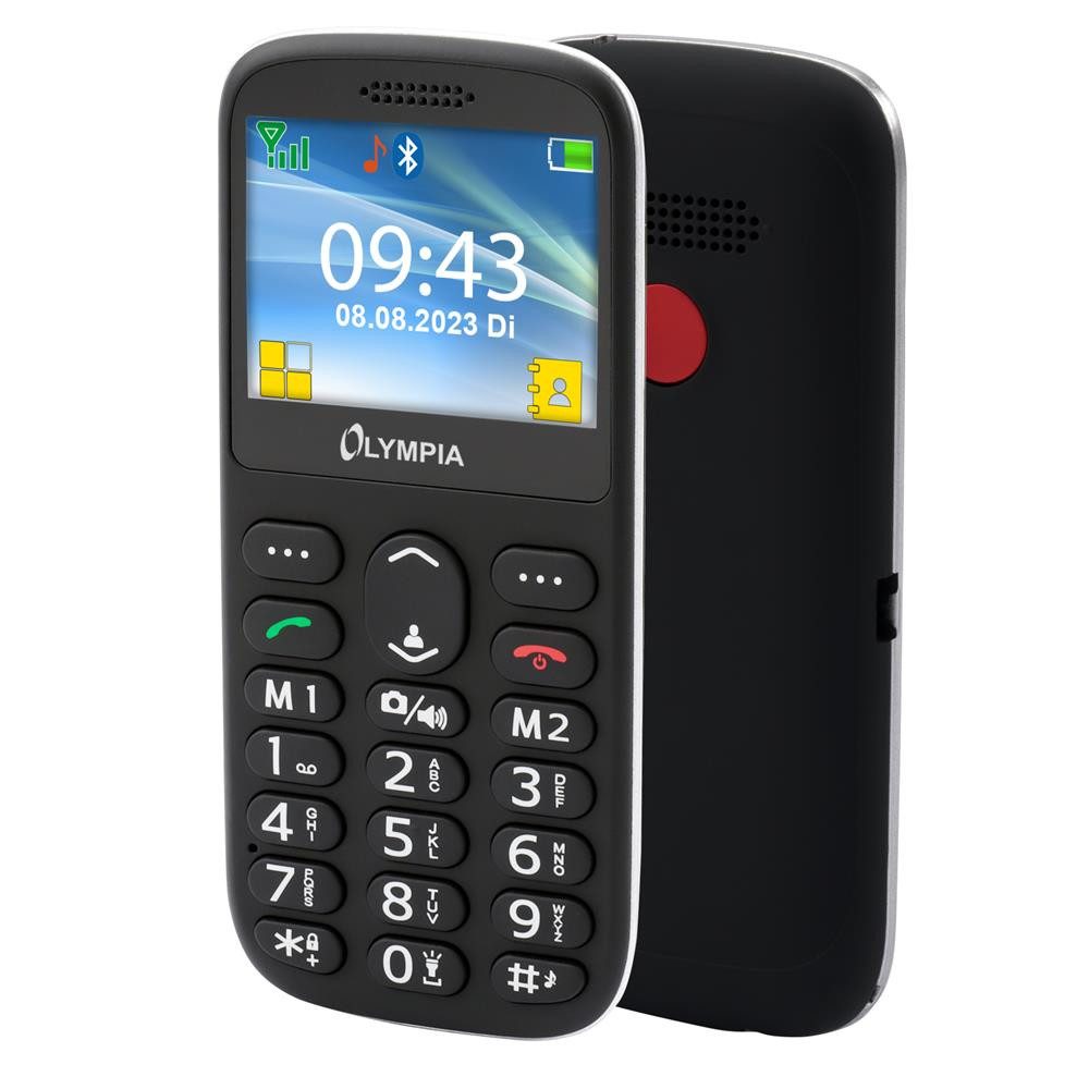 OLYMPIA OFFICE SUN Seniorenhandy (Mobiltelefon, Komfort Seniorenhandy, Großtastentelefon, schwarz)