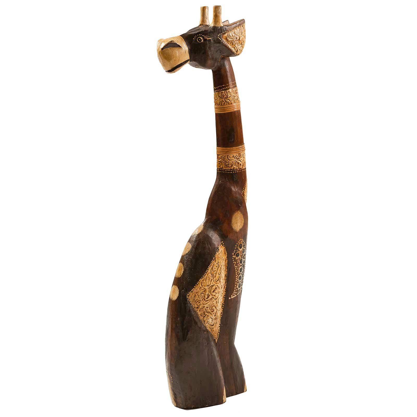 maDDma Tierfigur Sitzende Giraffe 60cm Holzfigur, Giraffe - 60 cm