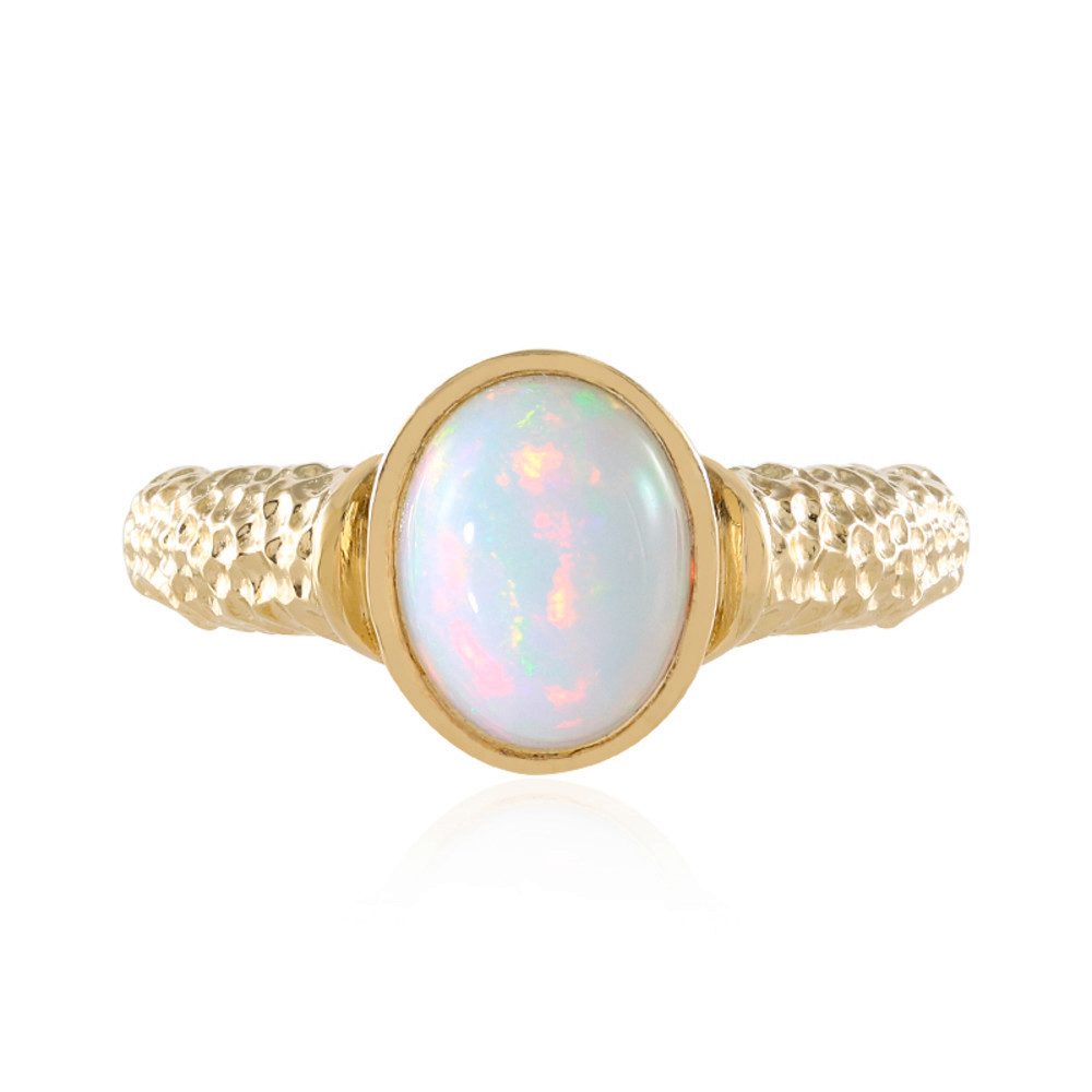 Cavill Solitärring Welo Opal Goldplattierter Silberring günstig online kaufen