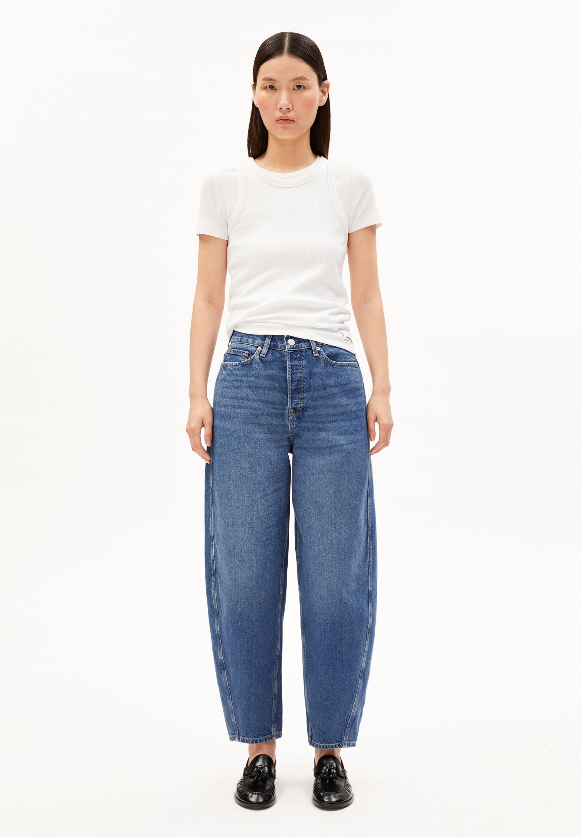 Armedangels Boyfriend-Jeans BAARLY BARREL Barrel Jeans recycelte Baumwolle (Non-Stretch) High waist – Bild 2 von 5