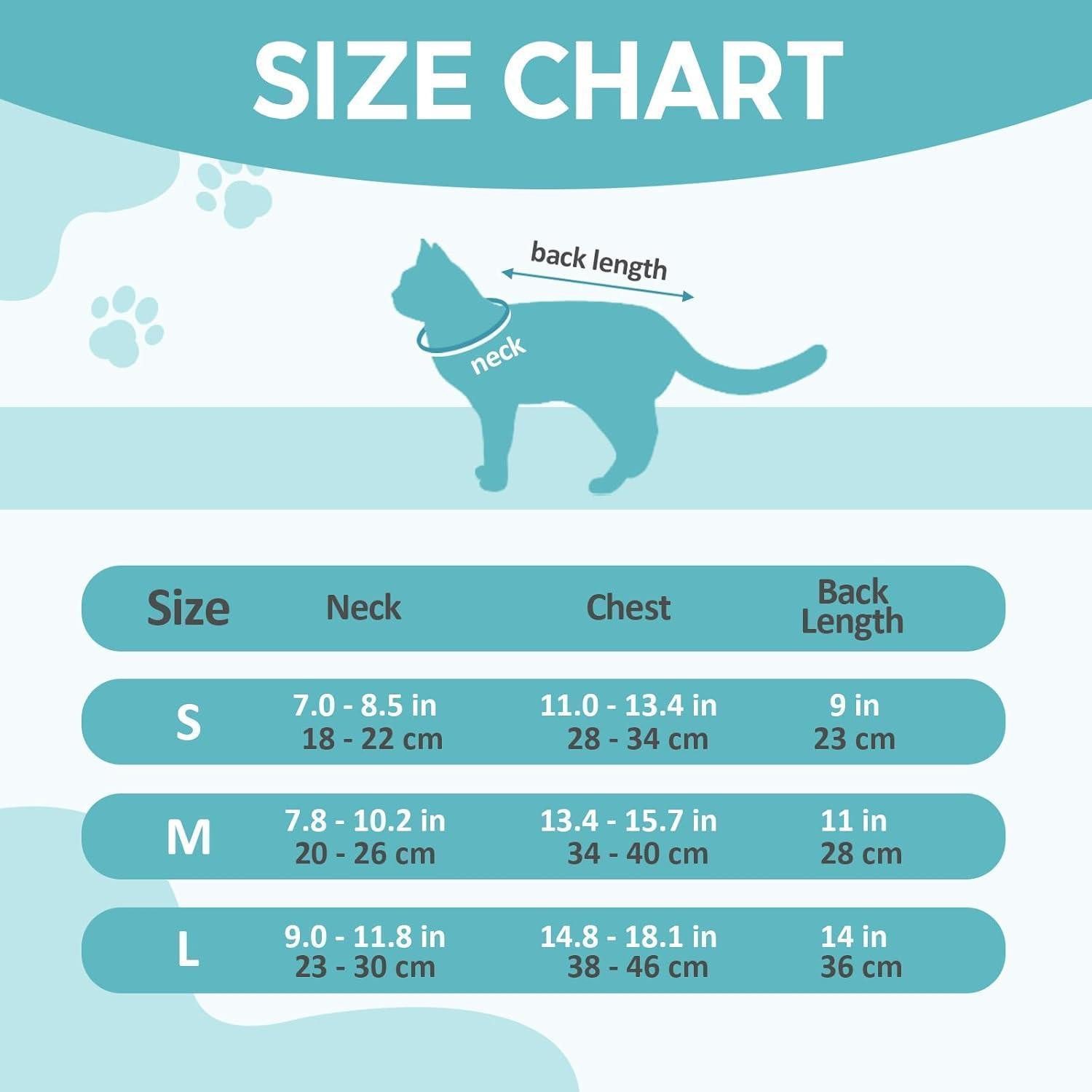 Avont Schutzkragen Katzenbody Erholungsanzug OP Kastration Hautkrankheiten Leckschutz