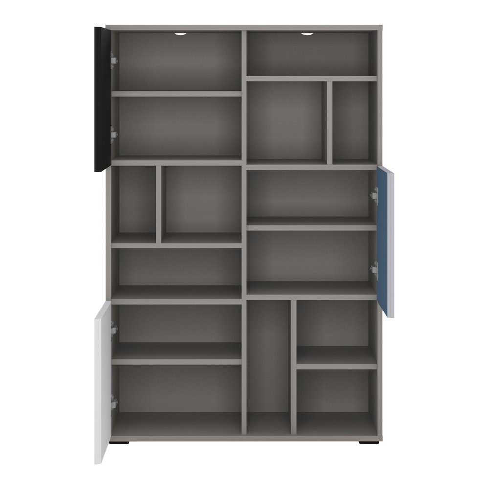 Lomadox Regal LIIVA-129, Grau Platin, Perlschwarz, günstig online kaufen