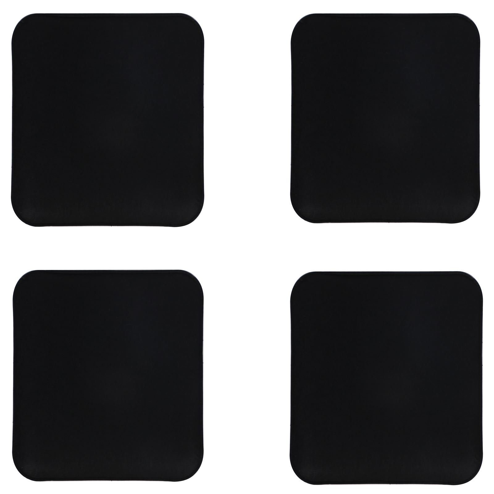 IDIMEX Sitzkissen ROMEO-4, Sitzkissen Filzstoff Stuhlkissen 4er Pack Sitzpolster quadratisch schw schwarz