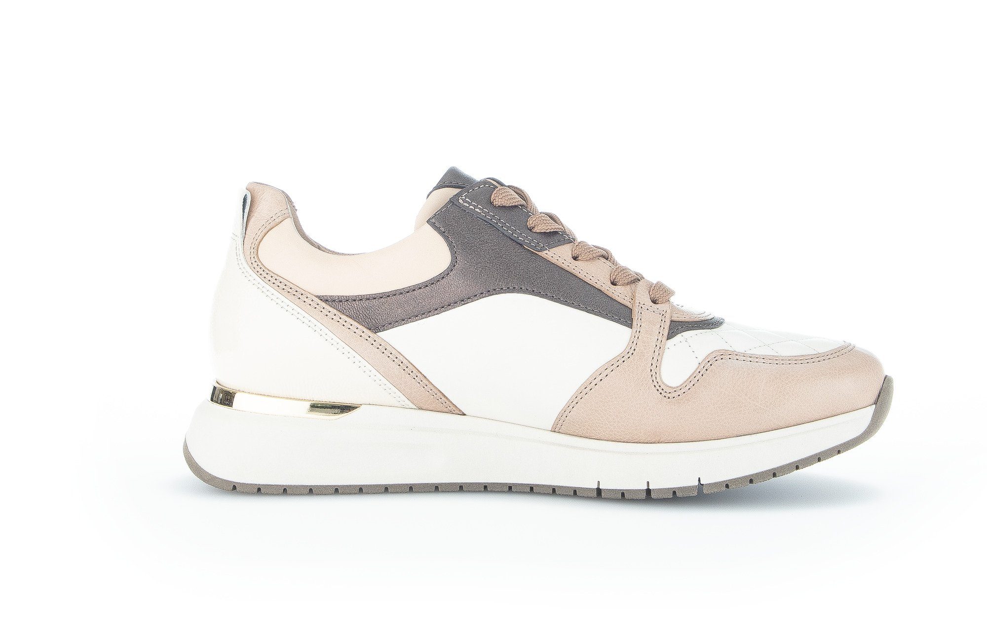 / 63) Sneaker Gabor Weiß (latte/beige/fumo