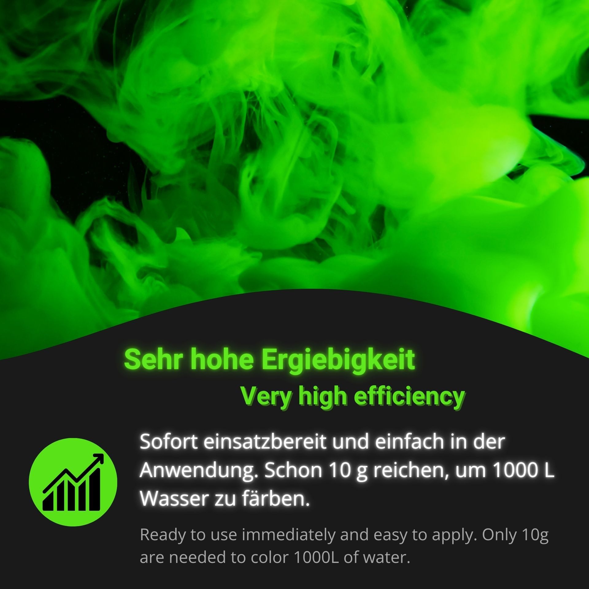 DistrEbution Dichtstoff Uranin 100g Fluorescein Pulver, Färbemittel für Leckortung – Bild 3 von 5