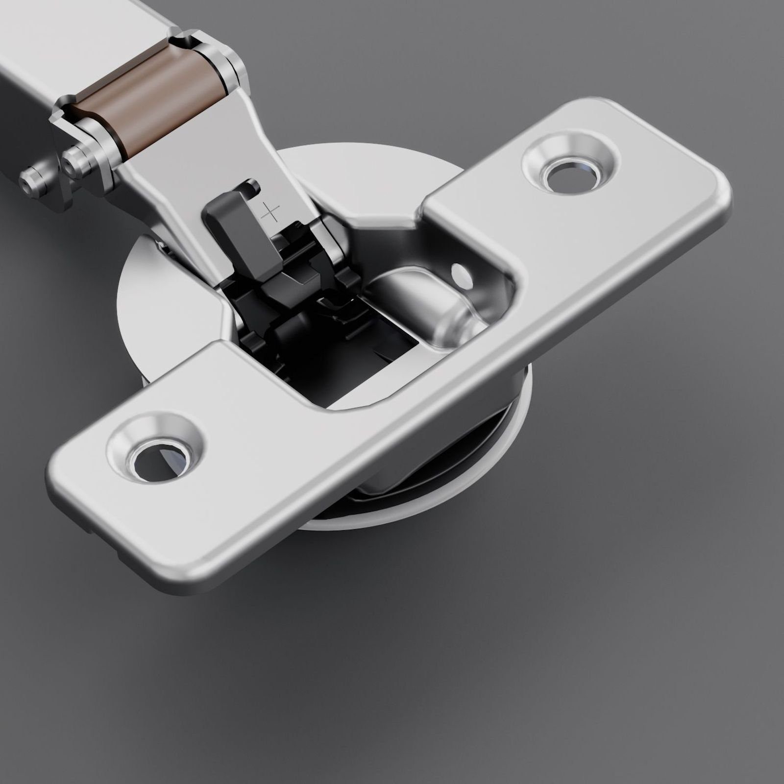 Salice Möbelbeschlag 2x Salice Stollenscharnier Serie 700 mit Dämpfung 110° (2 St), T45, Mpl. H9 mm Euroschrauben, Langlochverst., Abdeckkappen