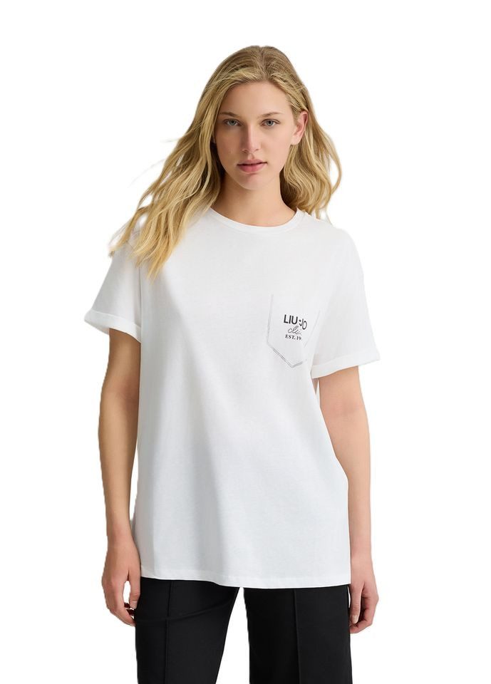 Liu Jo T-Shirt - Basic Shirt mit Liu Jo Schriftzug - Damenshirt