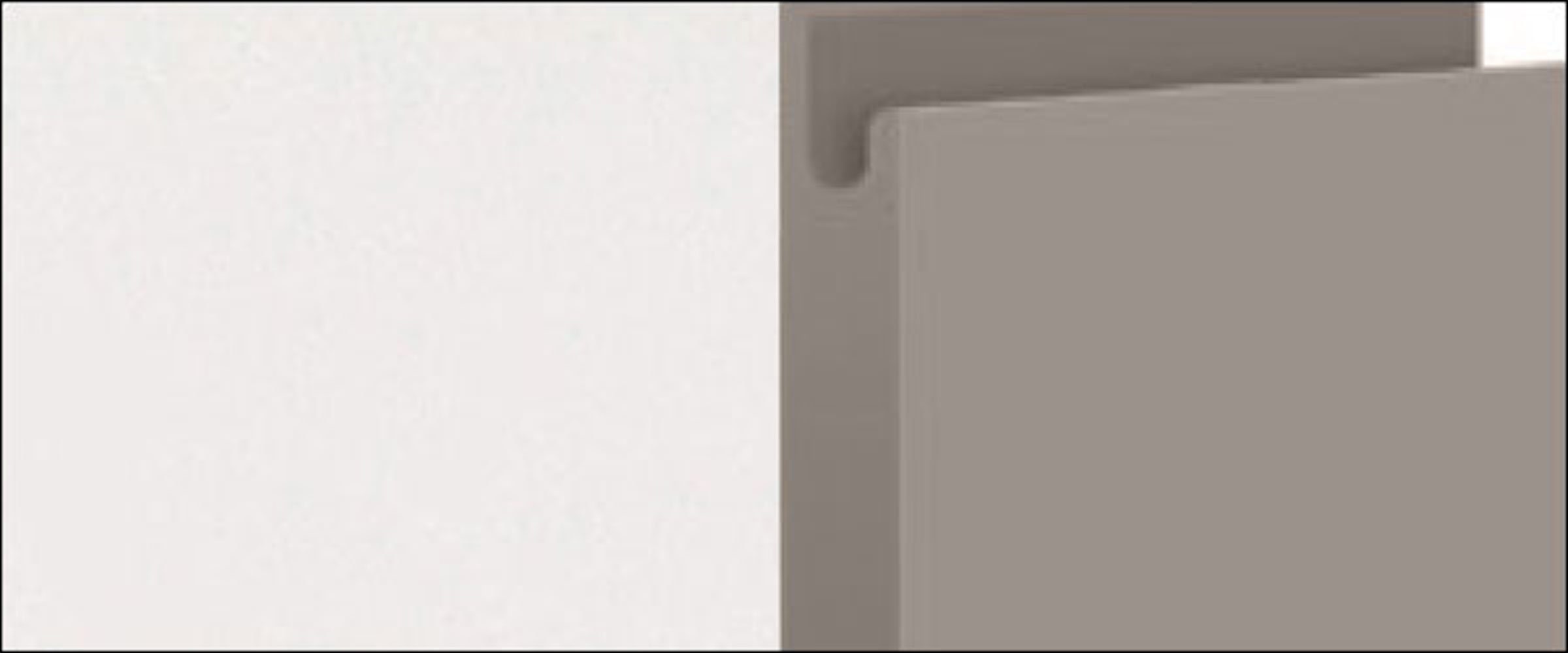 Feldmann-Wohnen Unterschrank Avellino 90cm Front- Acryl wählbar stone matt grey & 3 Korpusfarbe Schubladen (Teilauszug) grifflos