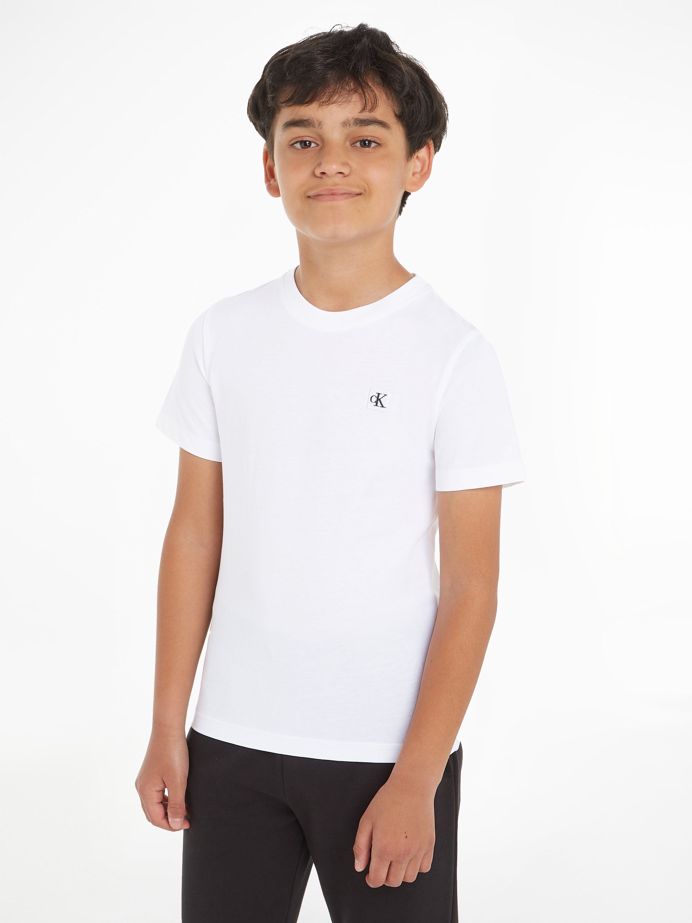 Calvin Klein Jeans T-Shirt MONOGRAM MINI BADGE T-SHIRT mit Logodruck Bright White