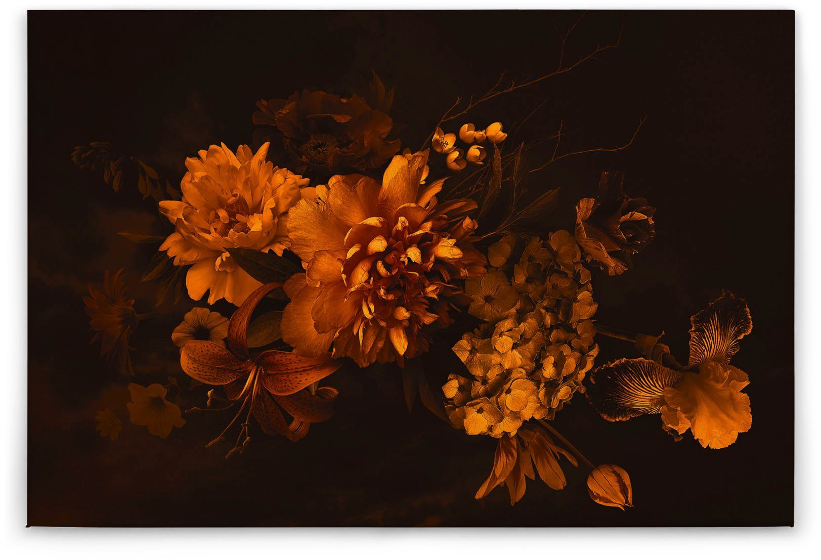 A.S. Création Leinwandbild Blossom Variety, Blumen, Kinder, Kunst (1 St), Romantische Blumen, Rosen Keilrahmen Leinwand-Bild Wohnzimmer modern