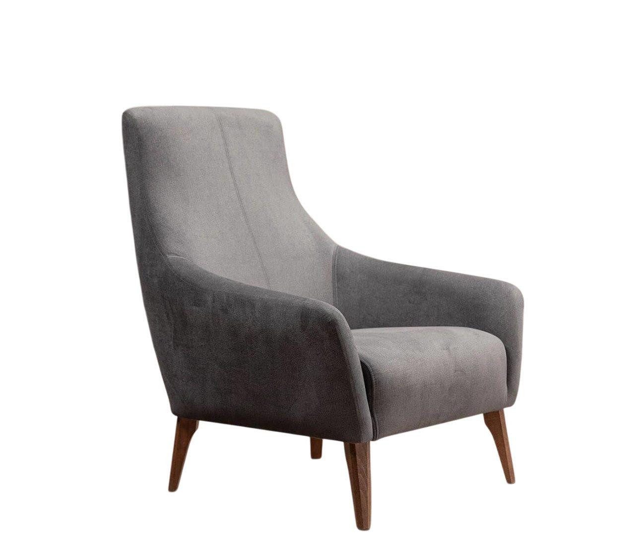 Sessel Grau Sessel Clubsessel Loungesessel Komfort Fauteuil Polster Hotel