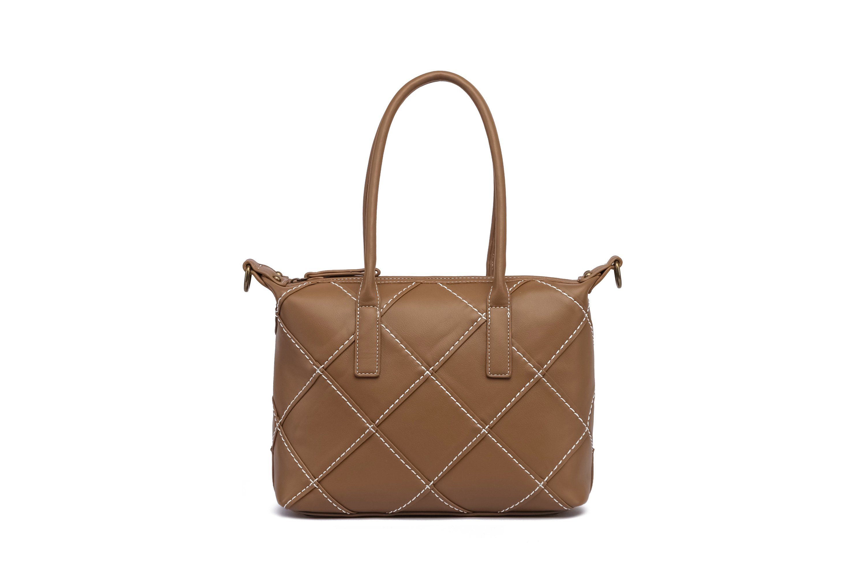 COLLEZIONE ALESSANDRO Schultertasche Patches, handwerklich gefertigt mit Kontrastnaht