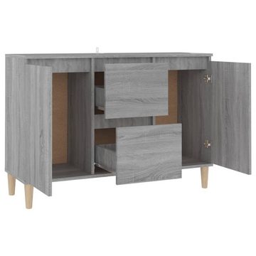 furnicato Sideboard Grau Sonoma-Eiche 103,5x35x70 cm Holzwerkstoff