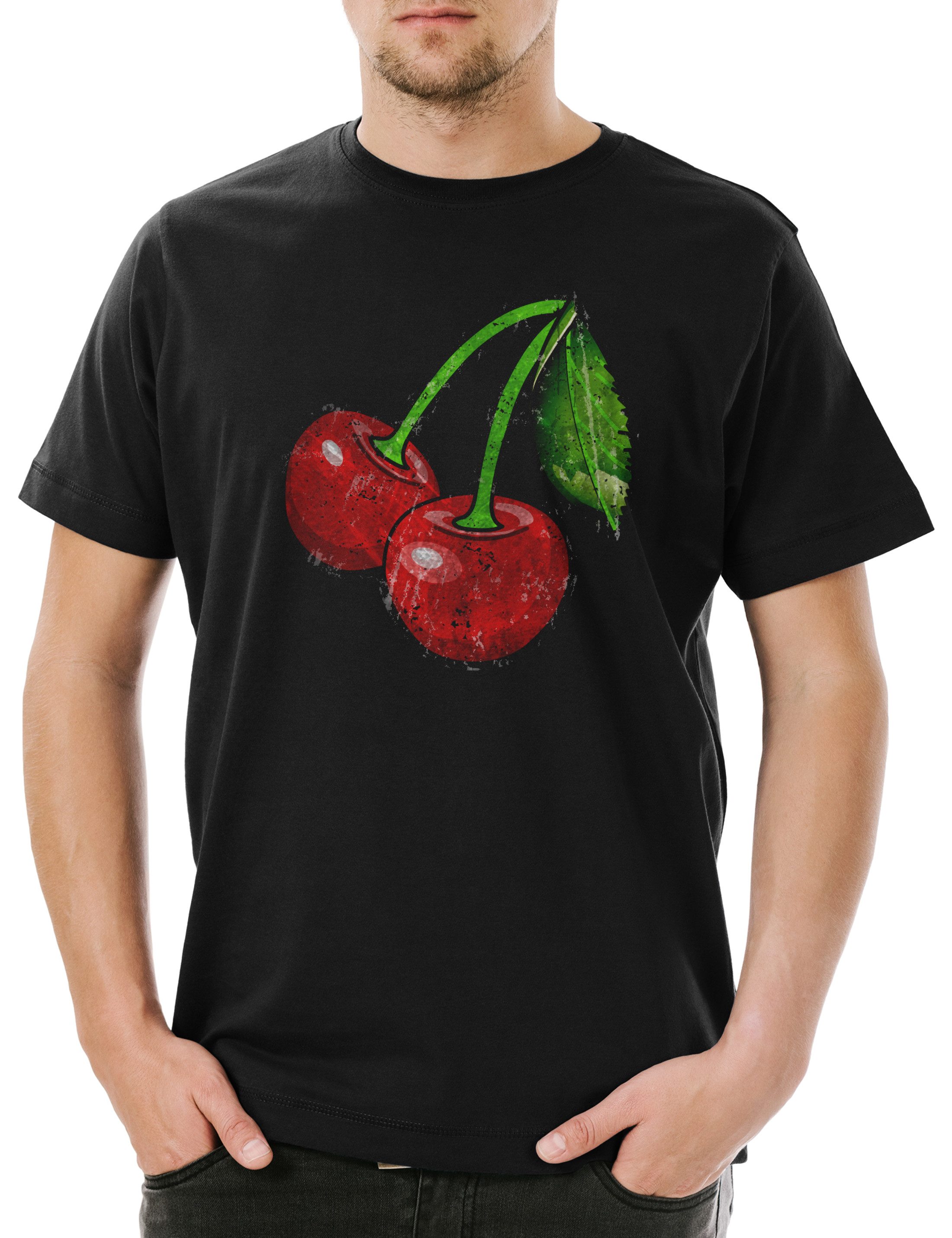 Urban Backwoods Print-Shirt Oldschool Cherries Vintage günstig online kaufen