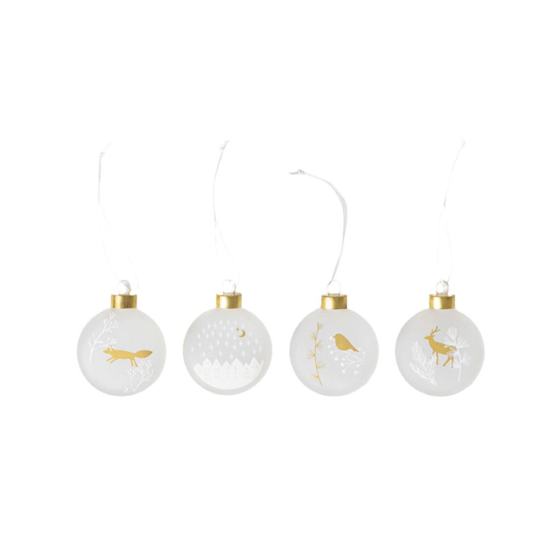 Räder Design Weihnachtsbaumkugel Glasmedaillon 4er-Set "Winterzauber" von räder design - Weihnachten We