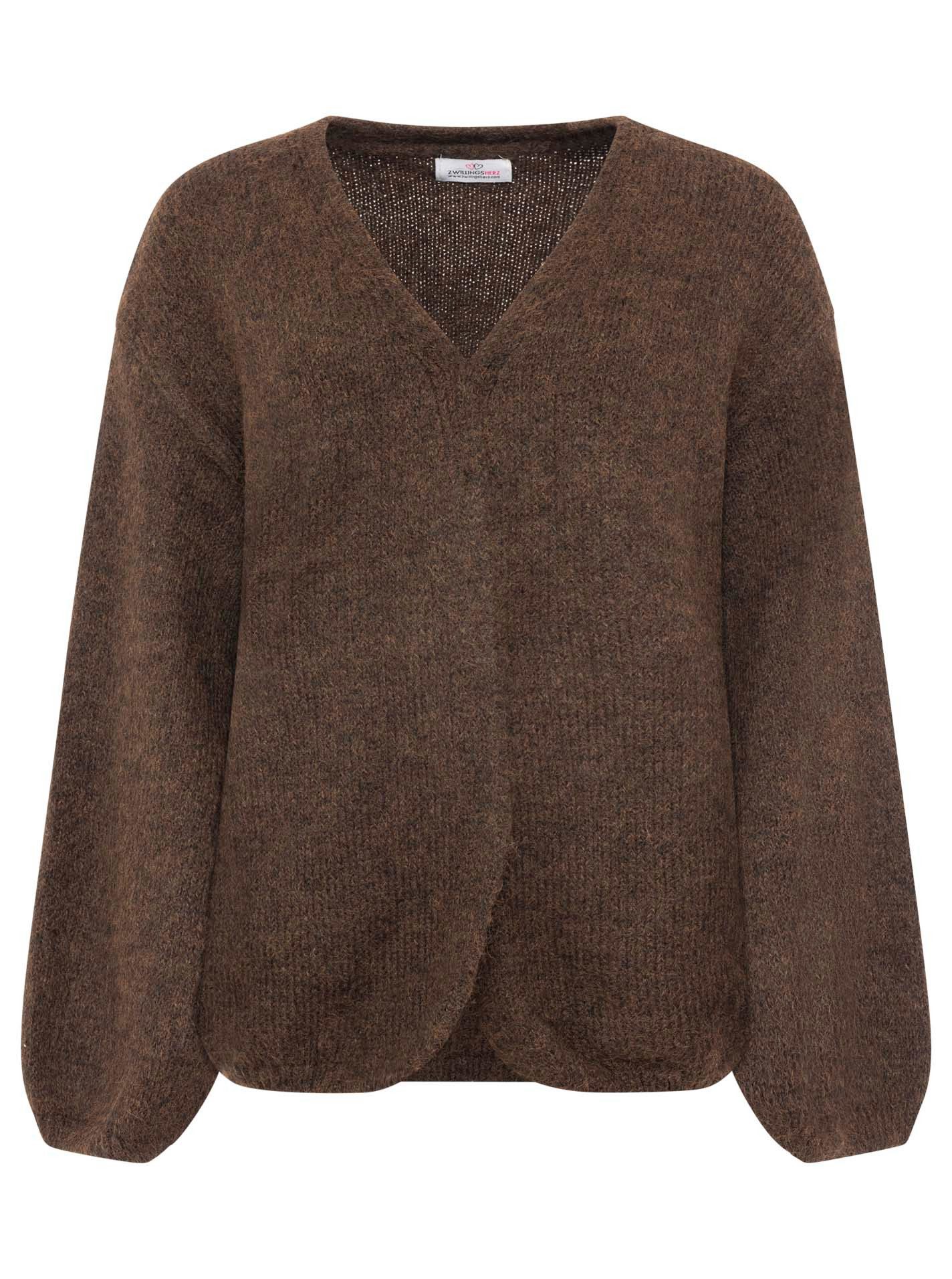 Zwillingsherz Strickjacke offen, ohne Verschluss, mit Wollanteil günstig online kaufen