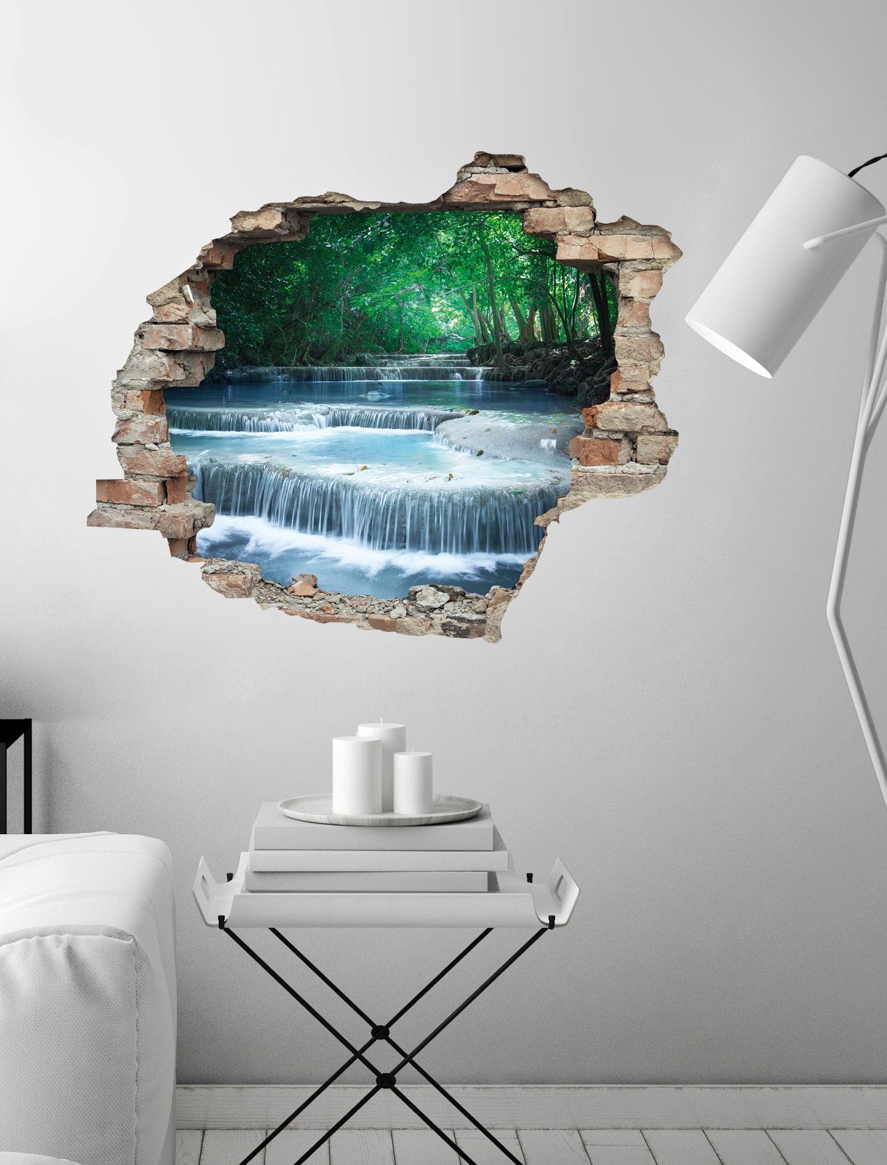 queence Wandtattoo Fluss (1 St), Wandsticker, Wandbild, selbstklebend, 3D, günstig online kaufen