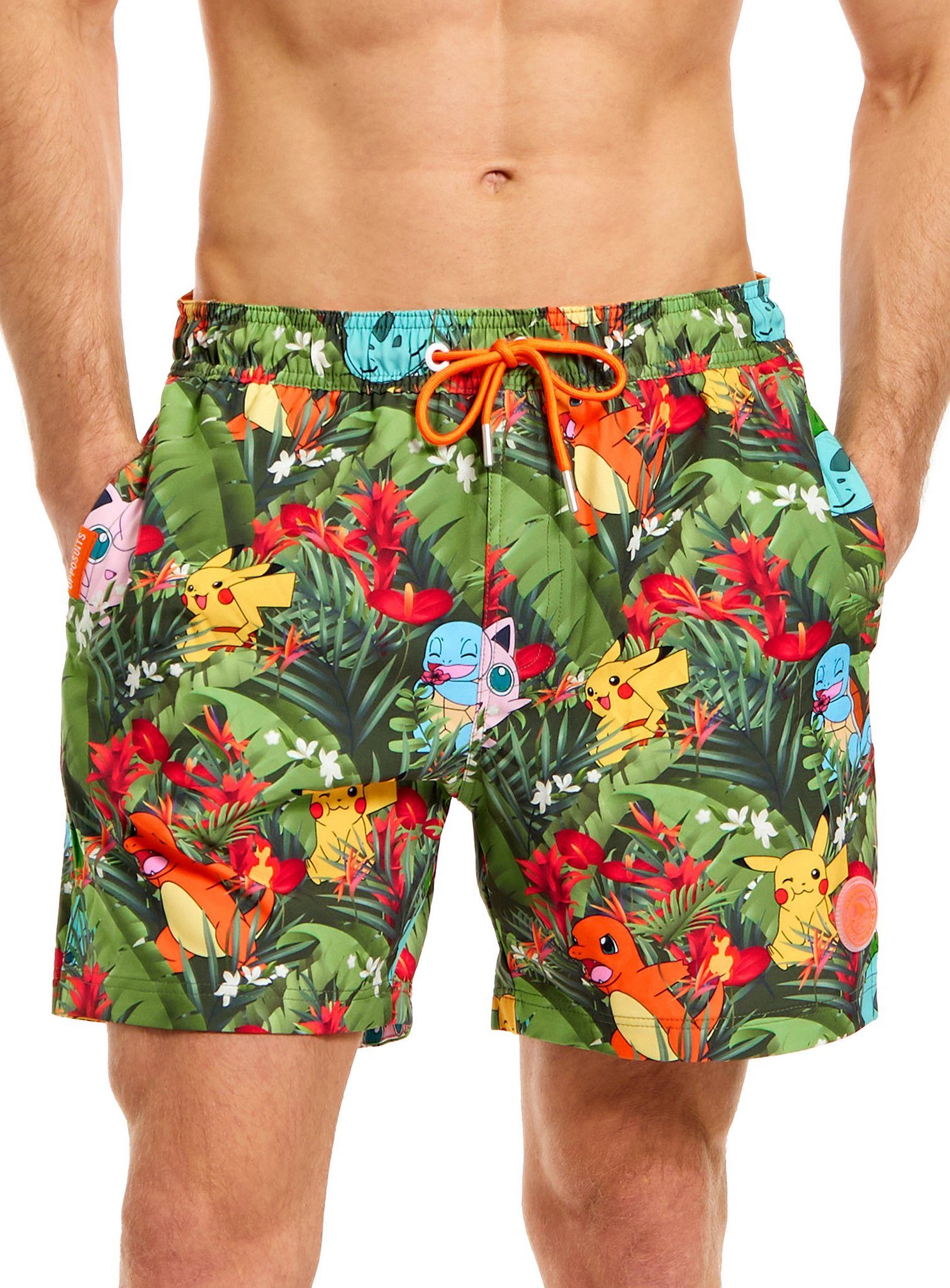 Opposuits Kostüm Pokémon Tropical Forest Badehose, Badeshorts mit Pokémons günstig online kaufen