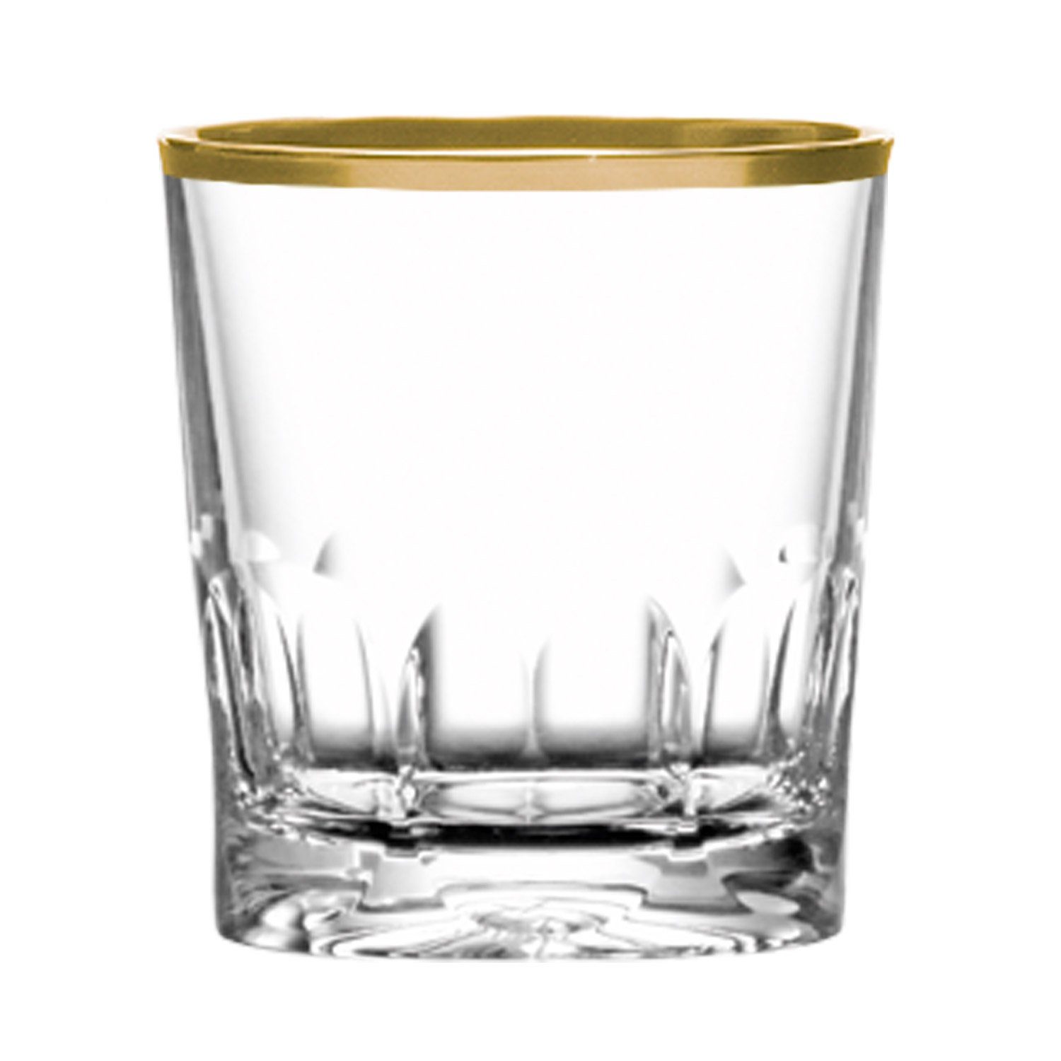 ARNSTADT KRISTALL Whiskyglas Whiskyglas Kristall Palais Gold (9 cm) - Kristallglas mundgeblasen · h